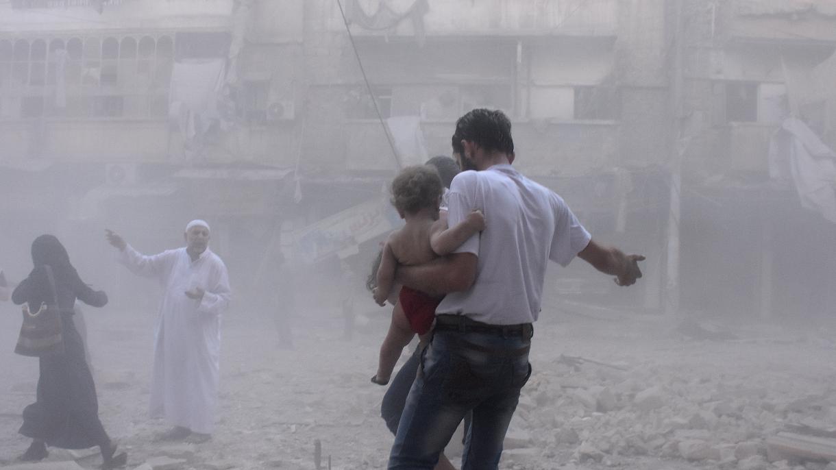 حلب میں روسی اور شامی طیاروں کی بمباری سے 20 افراد ہلاک