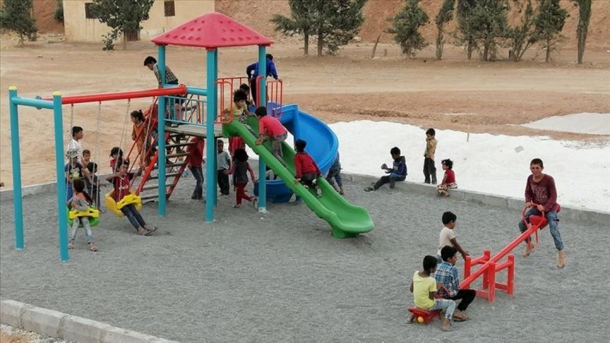 احداث پارک برای کودکان تل‌ابیض سوریه توسط ترکیه