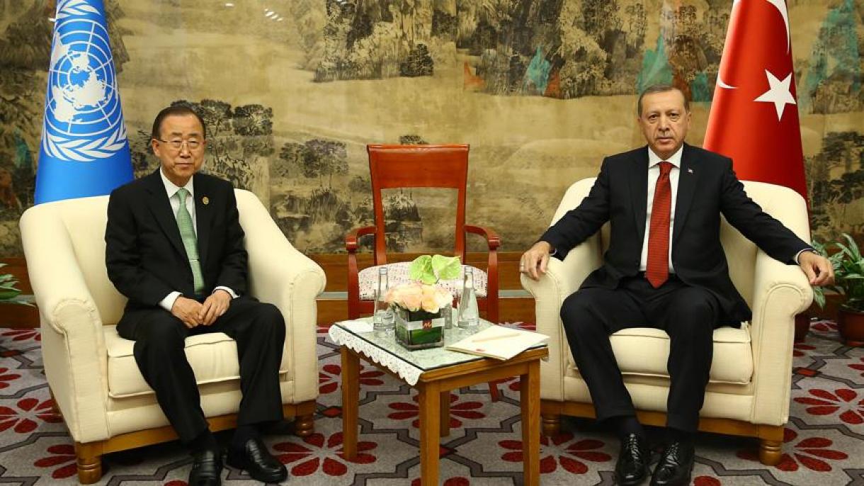 Erdogan se reúne con Xi Jinping y Ban Ki-moon en China