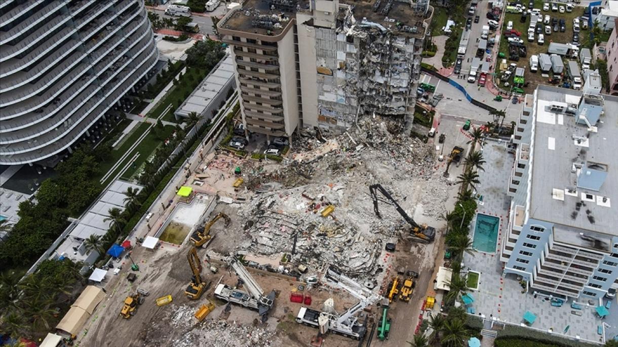 迈阿密坍塌楼房废墟中已发现64具尸体