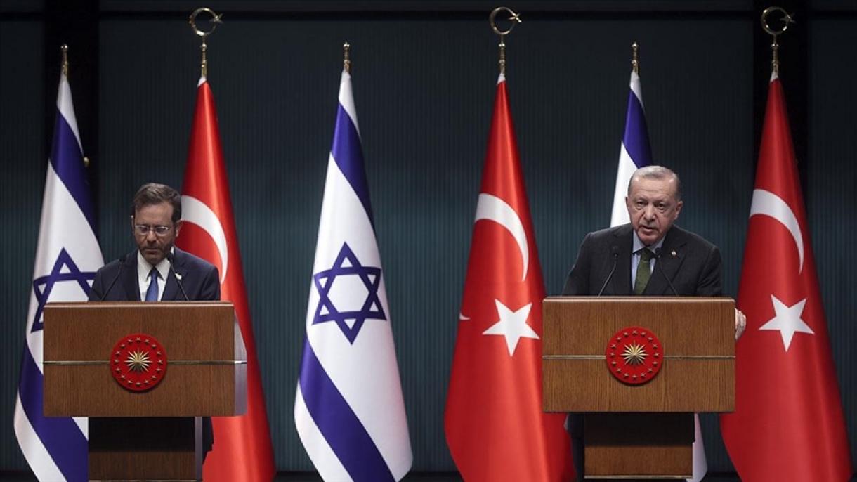 Erdo'g'an Isroil prezidenti Isxak Gersog bilan muloqot qildi