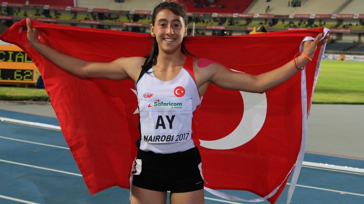 L’athlète turque Mizgin Ay, championne du monde au 100 mètres féminin