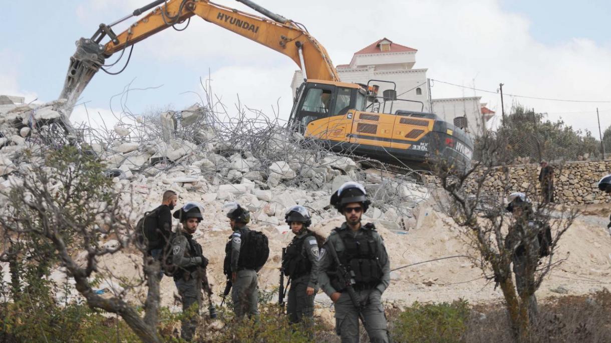 تخریب 4 خانه متعلق به فلسطینیان توسط نیروهای اسرائیلی