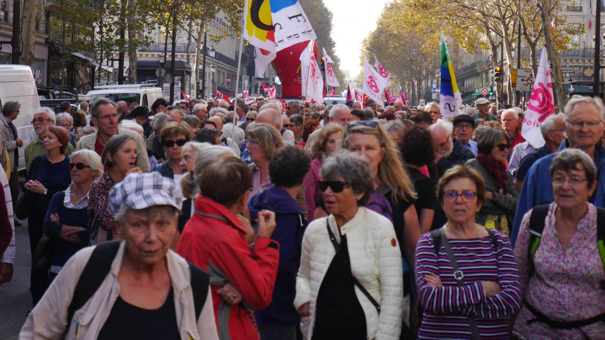 საფრანგეთში ათასობით პენსიონერმა საპროტესტო აქციები გამართა