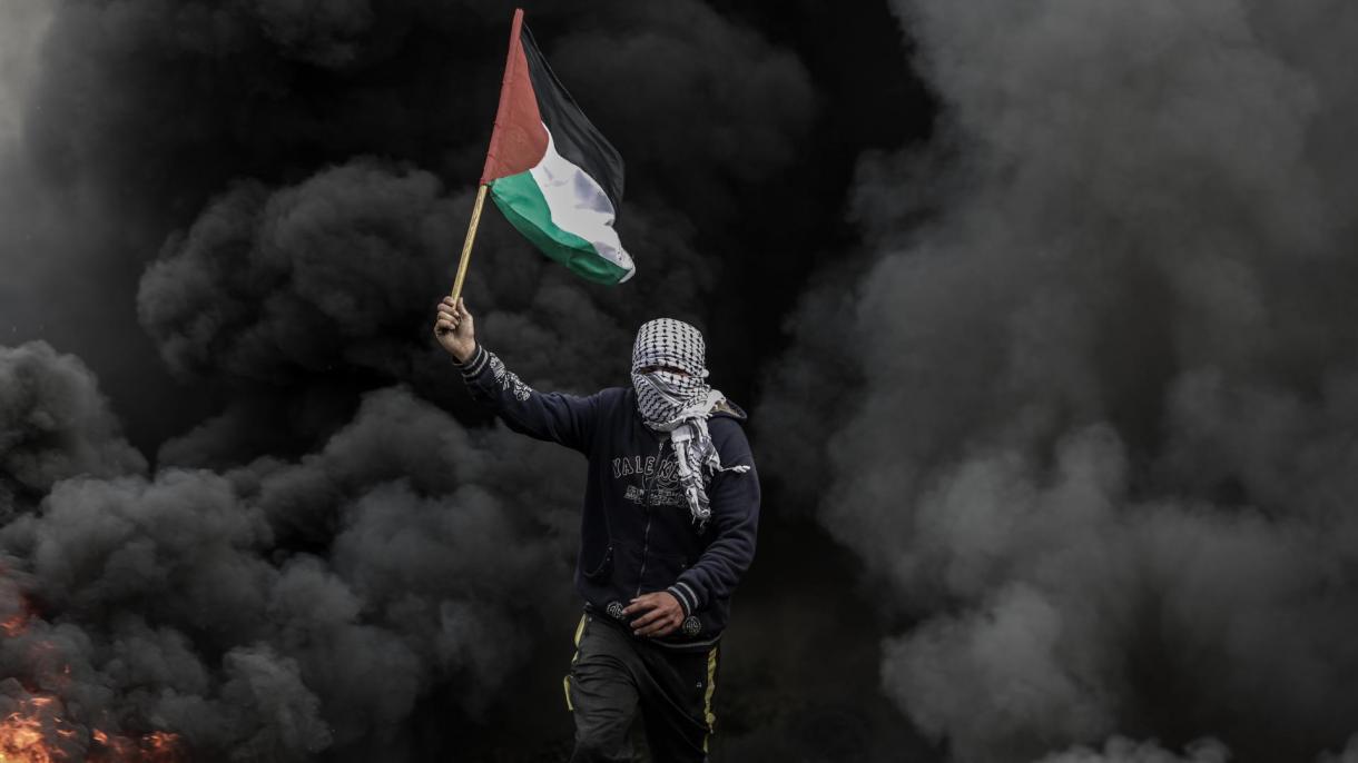تظاهرات فلسطینیان علیه حمله نظامیان اسرائیل به نابلس