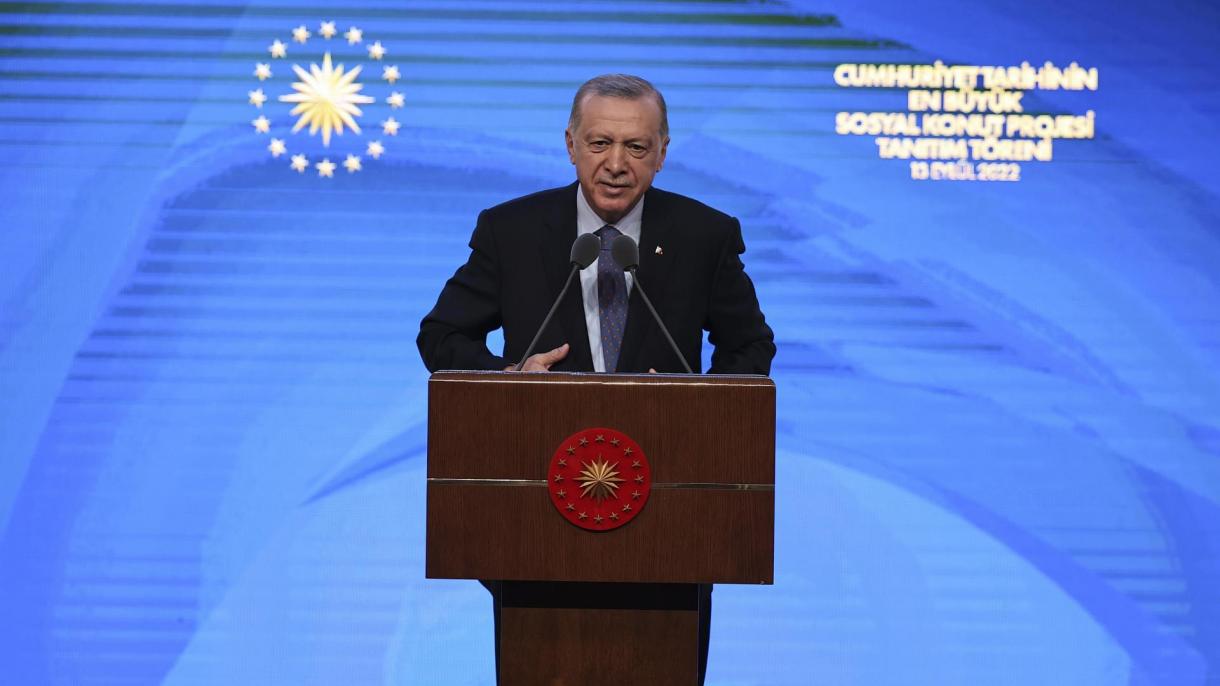 Prezident Erdogan täze Sosial ýaşaýyş jaý taslamasy barada maglumat berdi
