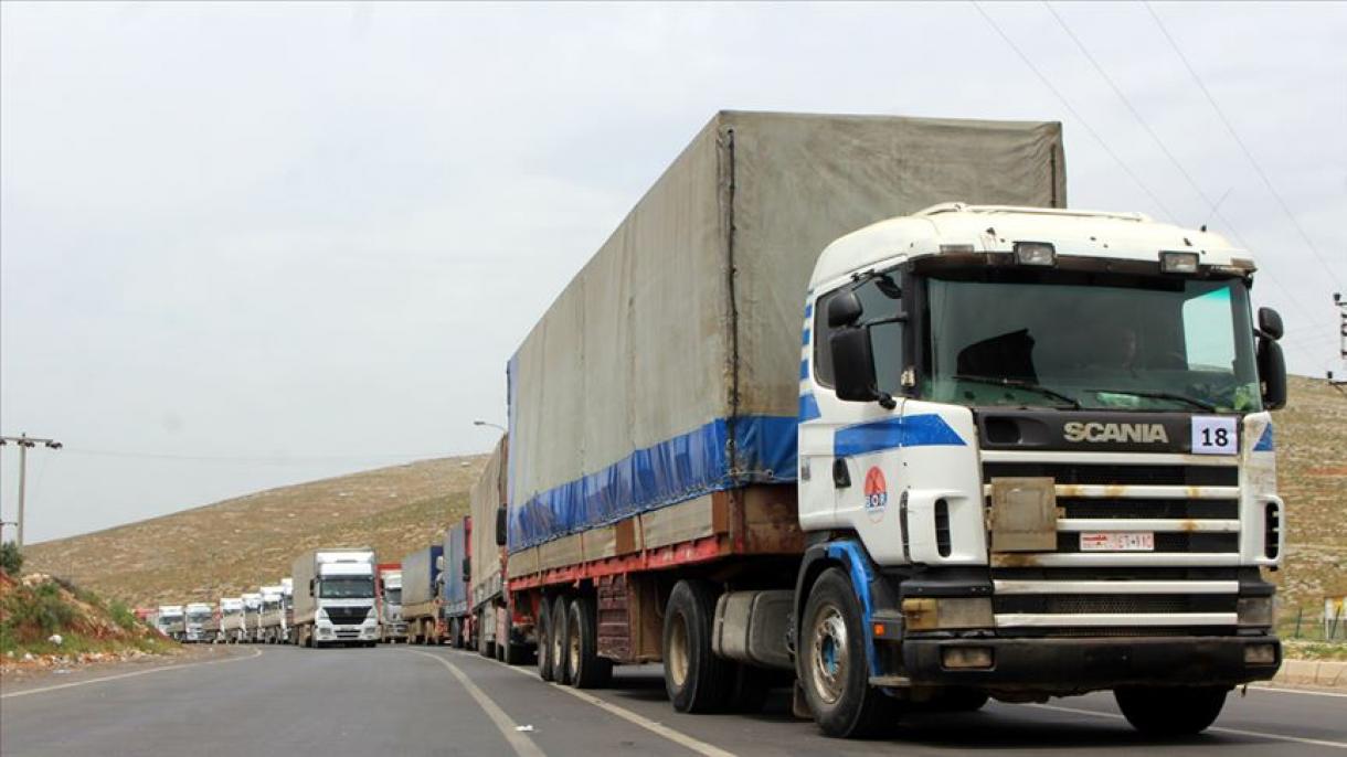 联合国向伊德利卜运送人道援助物资