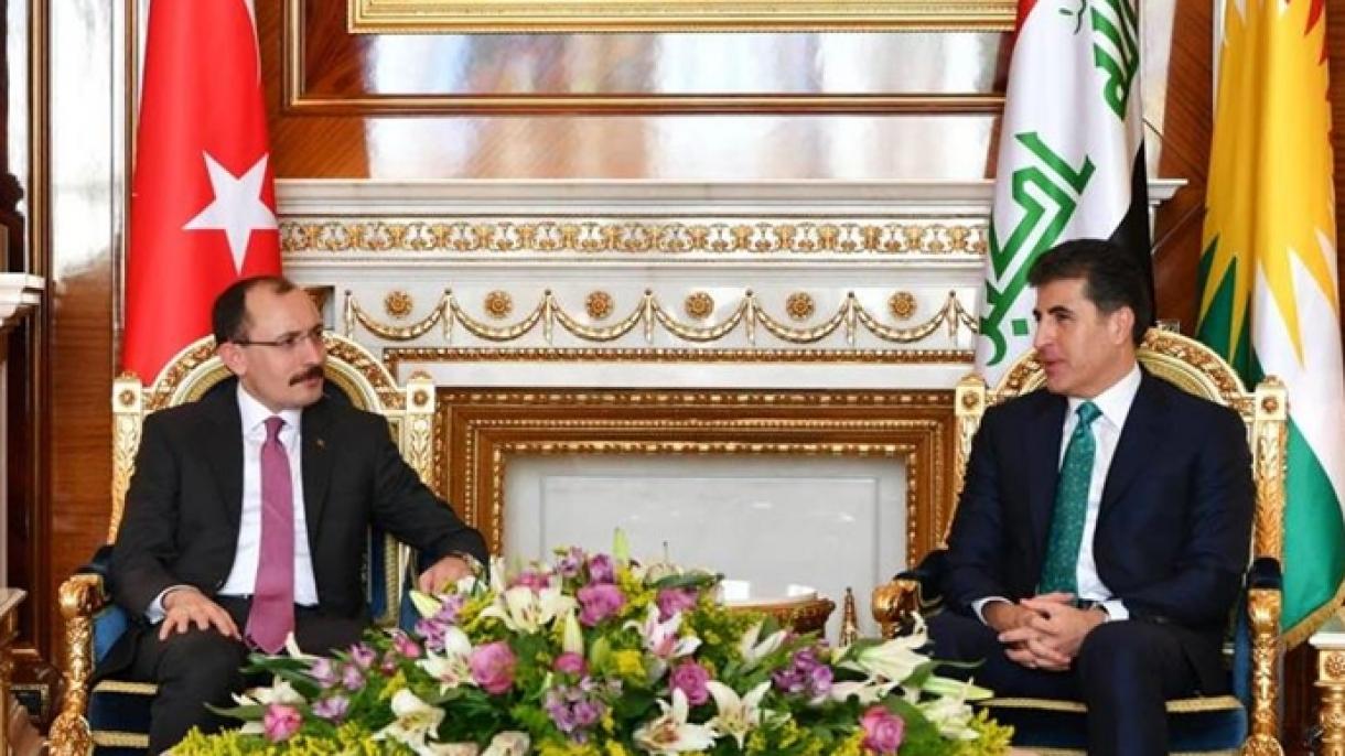 وزیر تجارت ترکیه با رئیس اقلیم کرد شمال عراق دیدار کرد