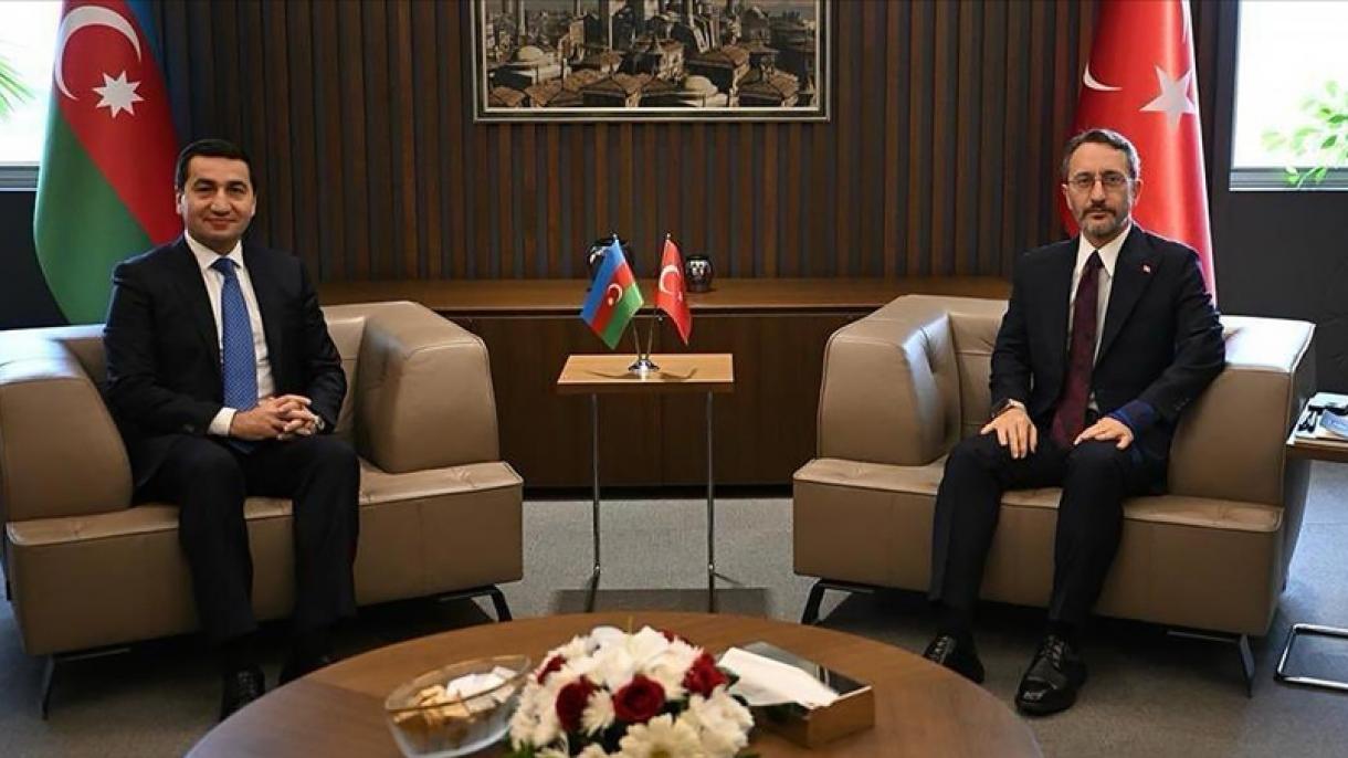 Фахреттин Алтун Әзербайжан вице-президенті Хикмет Хаджиевпен кездесті