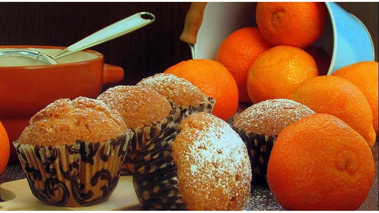 Mandarinlı kekslar
