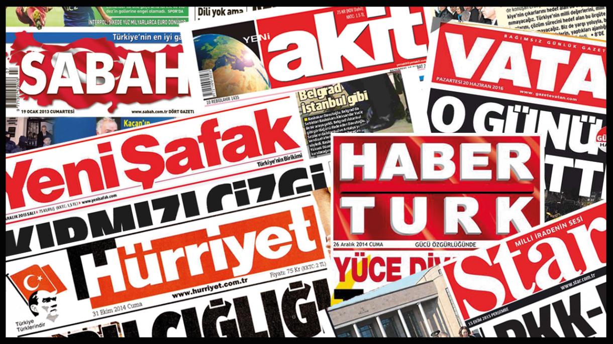 مطبوعات ترکیه، دوشنبه دوم اکتبر 2017