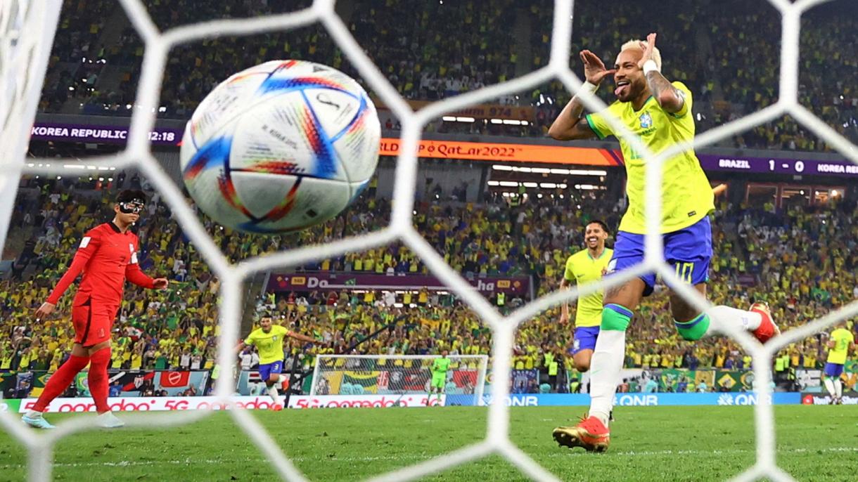 2022世界杯：巴西击败韩国晋级1/4决赛