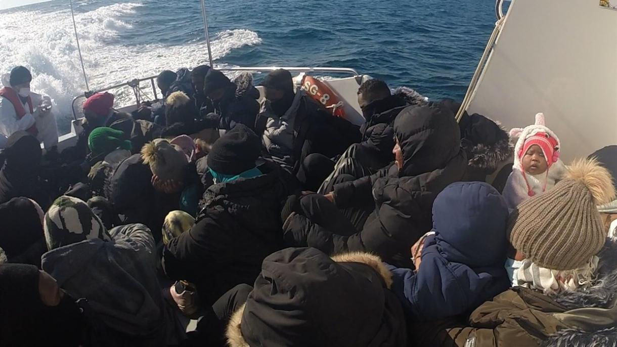 Turk hududiy suvlariga qaytarilgan 36 nafar muhojir qutqarildi