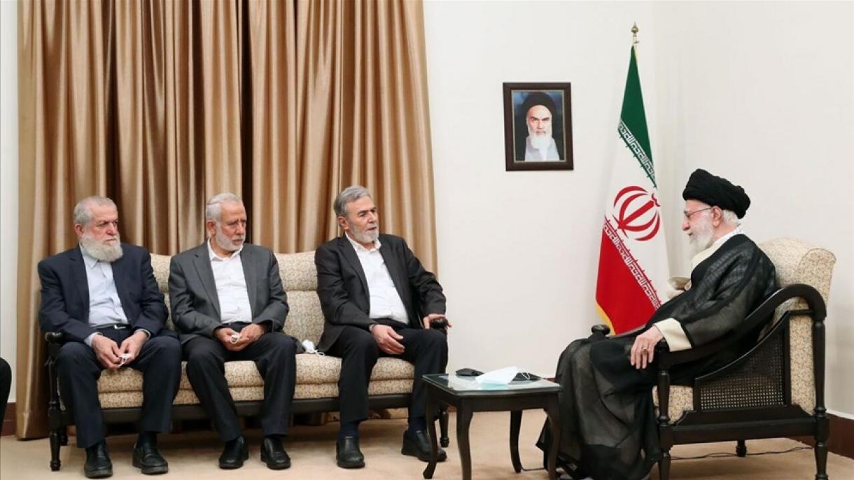 خامنه‌ای با با دبیرکل جنبش جهاد اسلامی فلسطین دیدار کرد