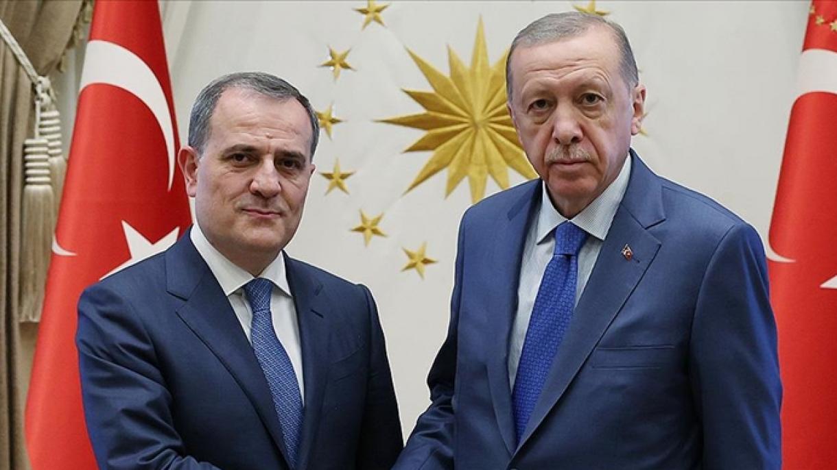 Erdog’an Ozarbayjon Tashqi ishlar vaziri Jayhun Bayramovni qabul qildi