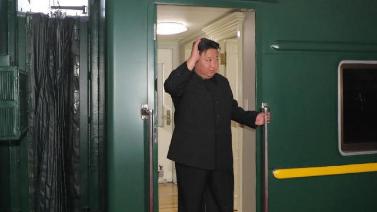 朝鲜领导人完成访问乘坐专列离开俄罗斯
