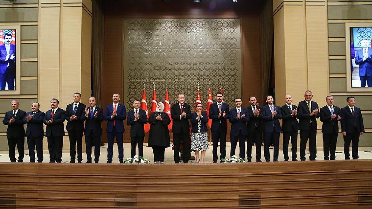 جمهوررئیسی اردوغان ینگی کابینه سینی اعلان قیلدی
