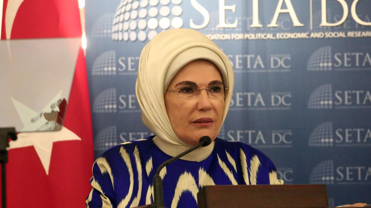 第一夫人在美国会议上评估土耳其人道援助
