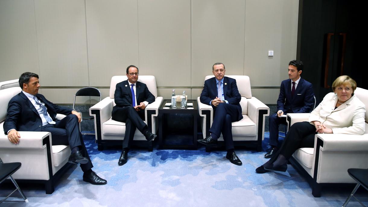 صدر رجب طیب ایردوان کی نریندر مودی اور یورپی سربراہان سے ملاقات