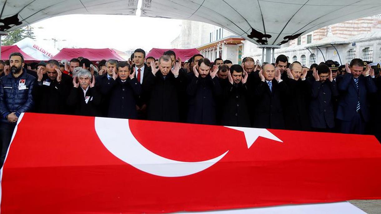 Режеп Тайып Ердоған шәйіт полициялардың жаназа рәсіміне қатысты
