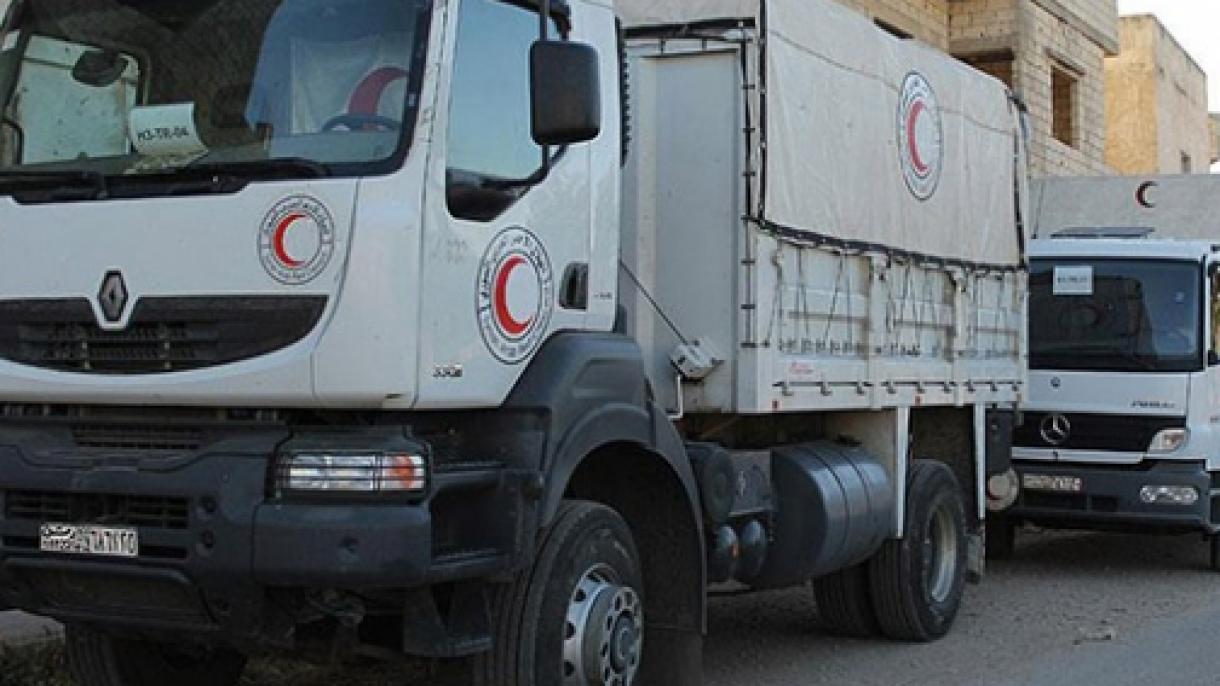 امدادی سامان سے لدے ہوئے 50 ٹرک  دمشق پہنچ گئے،اقوام متحدہ