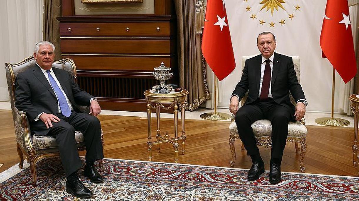 رجب طیب اردوغان وزیر خارجه امریکا را بحضور پذیرفت