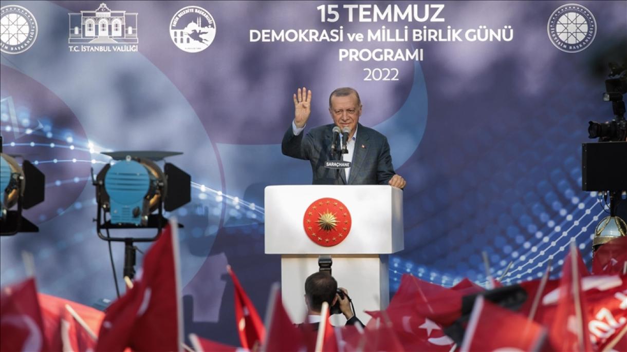 ئەردوغان: « بۈيۈك ۋە قۇدرەتلىك يېڭى تۈركىيەنىڭ قۇرۇلۇشىنى قەتئىيلىك بىلەن داۋاملاشتۇرىمىز»