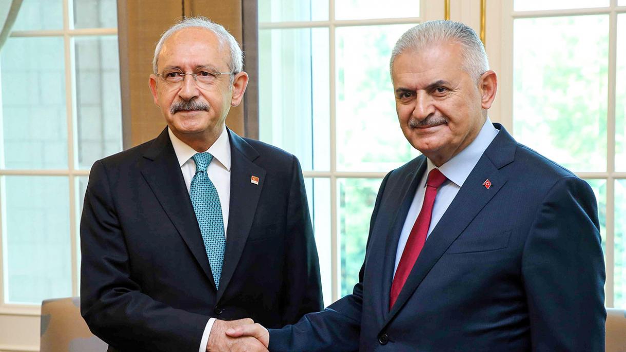Kryeministri Yildirim priti në takim kryetarin e partisë kryesore opozitare CHP, Kemal Kiliçdaroglu