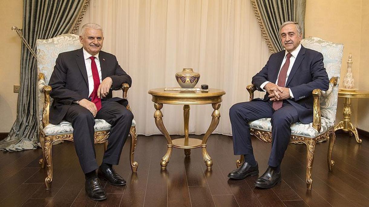 دیدار نخست وزیر ترکیه با رئیس جمهوری ترک قبرس شمالی
