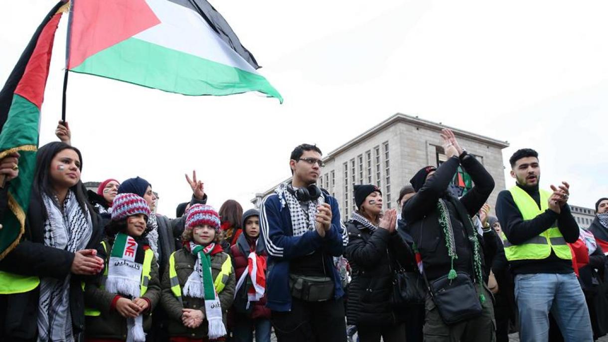 Bel’giyädä Qudüs-Yerusalim protestı