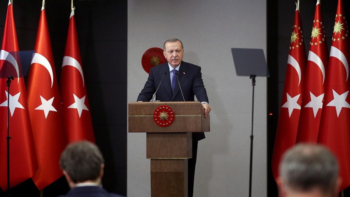 ایردوغان کابینه جلسه سی نینگ آرتیدن مطبوعاتی کنفرانس اویوشتیردی
