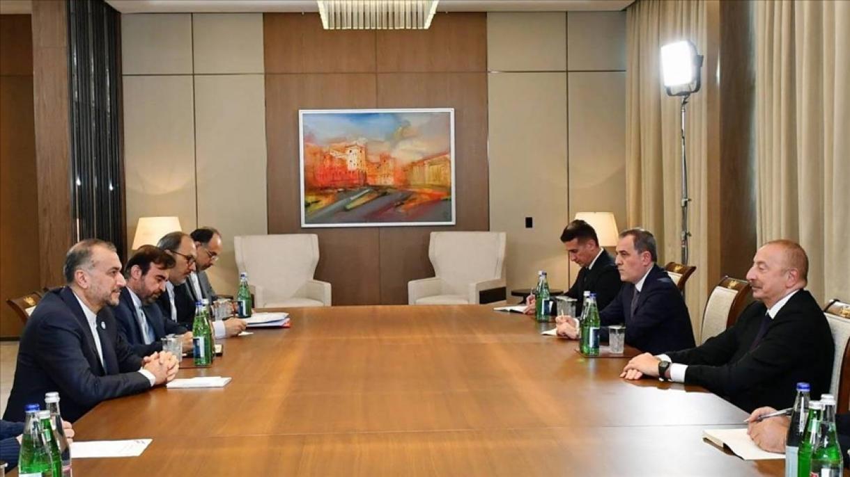 دیدار رئیس جمهور آذربایجان با وزیر خارجه ایران در باکو