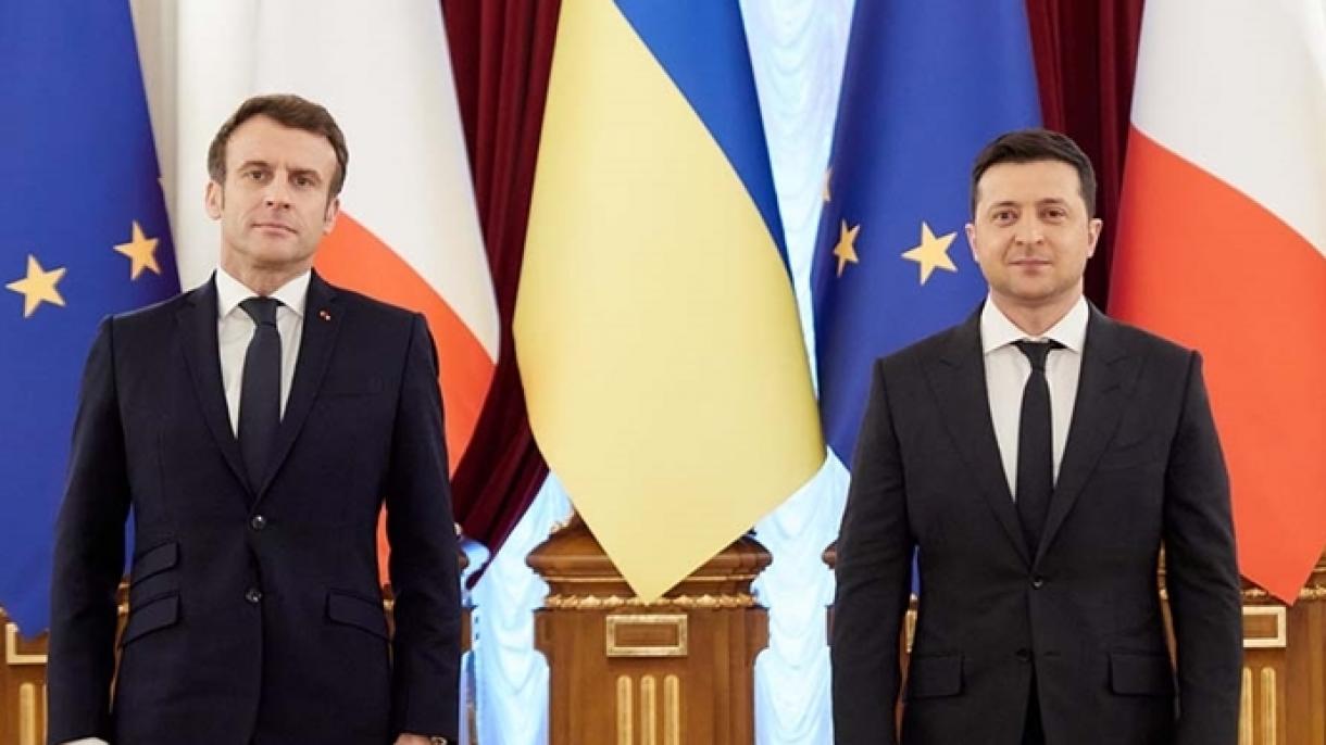Az ukrajani helyzetről tárgyalt Macron és Zelenszkij