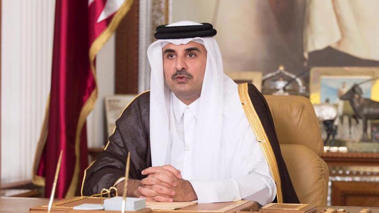 د قطر امیر  د ۴ عربي هیوادونو سره  د روان بحران په اره ازونې وکړې.