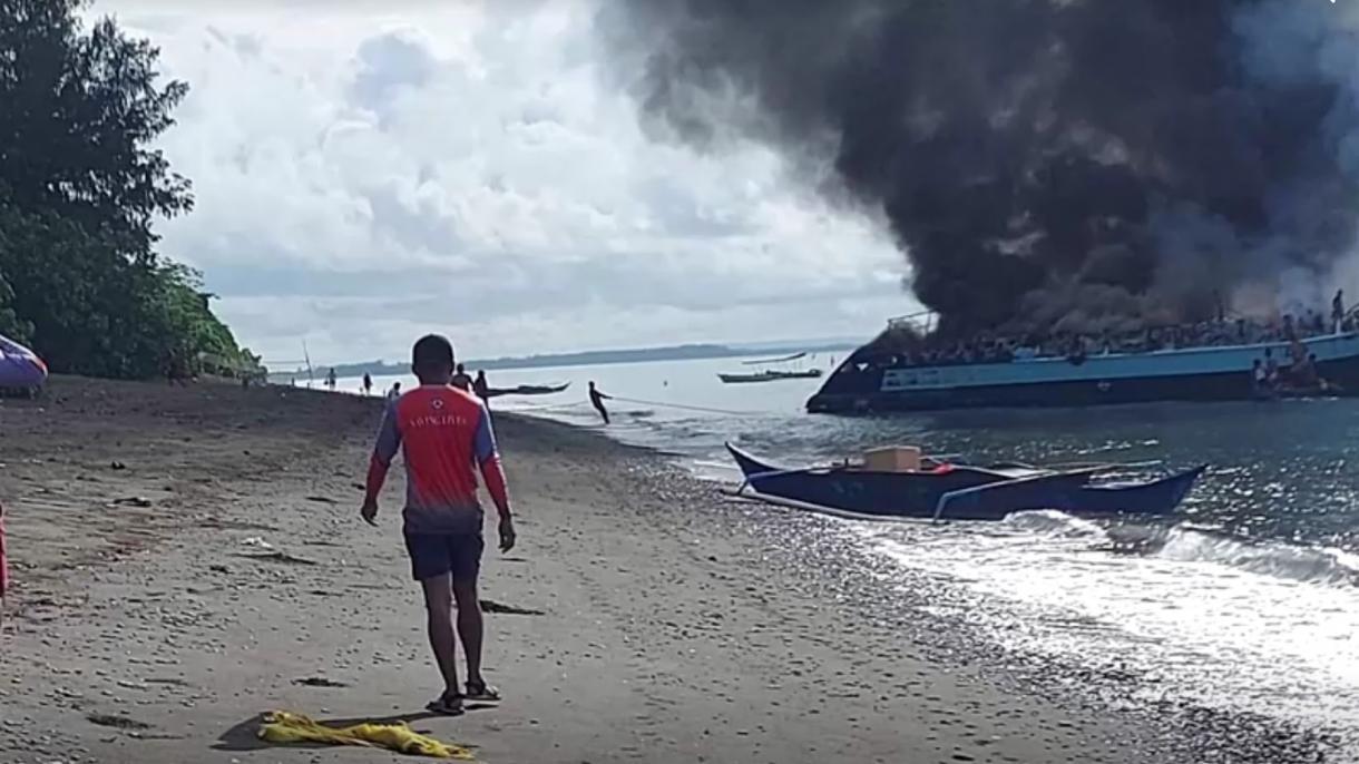 7 نفر بر اثر آتش سوزی در یک کشتی در فیلیپین جان باختند