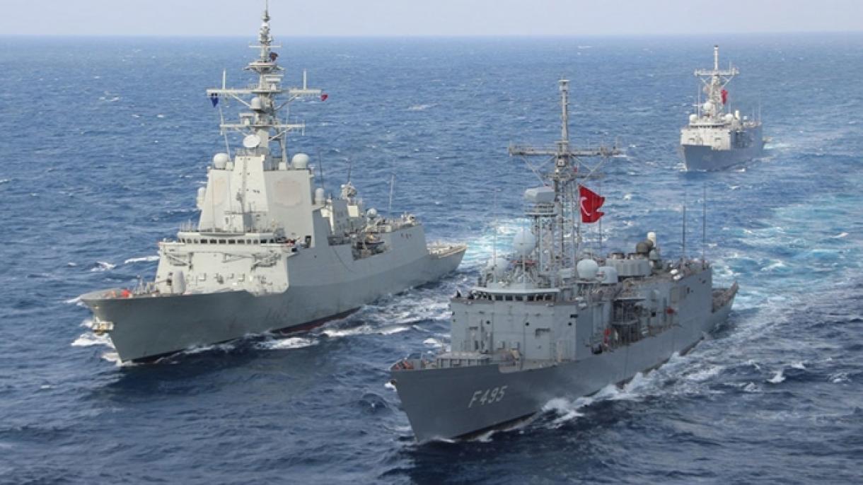 اجرای برنامه آموزشی عبور موقت کشتیهای جنگی کوچک تورکیه و ناتو