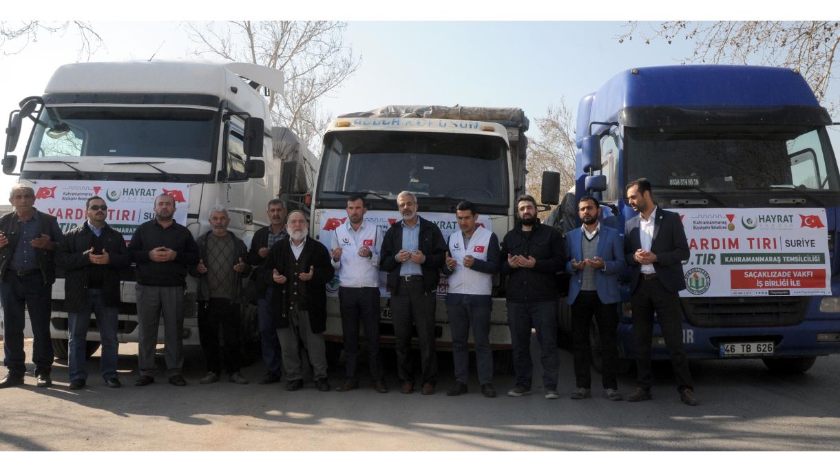 土耳其又为叙利亚提供3辆大货车援助物资