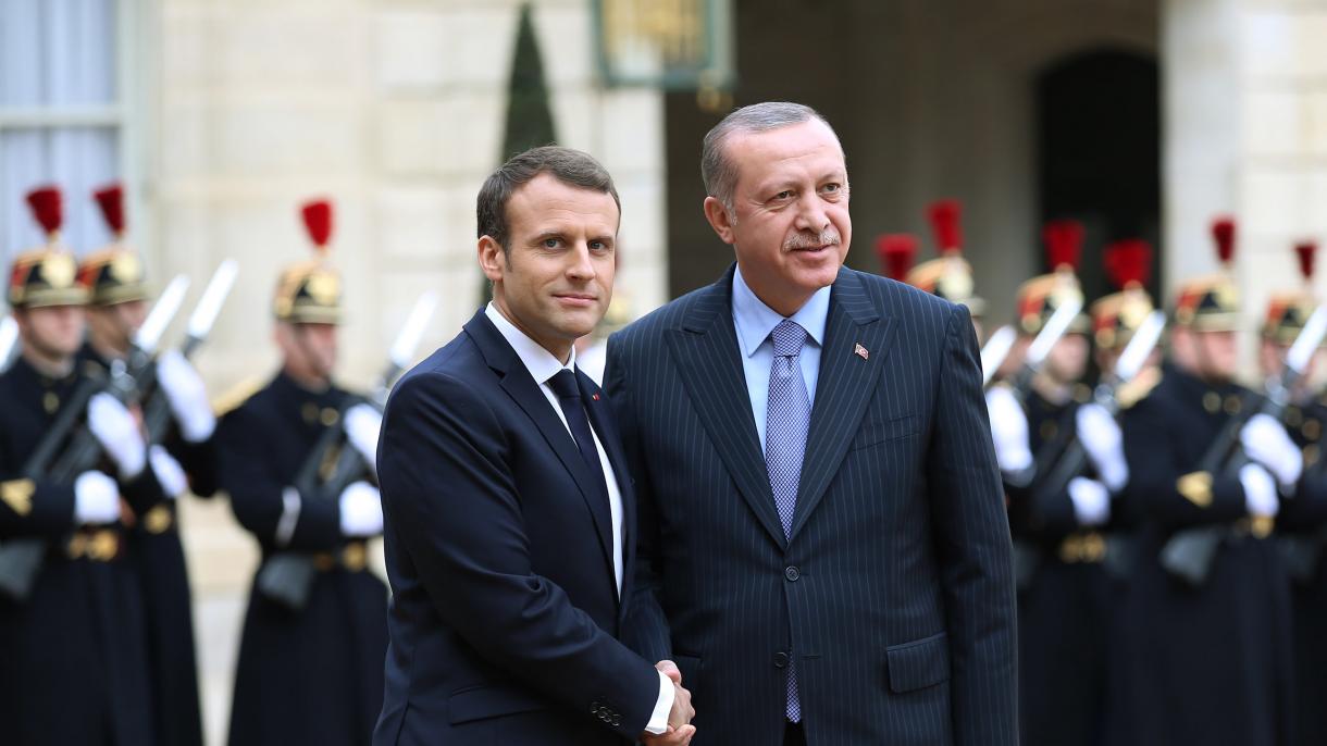 Macron recibe a Erdogan en el Palacio del Elíseo
