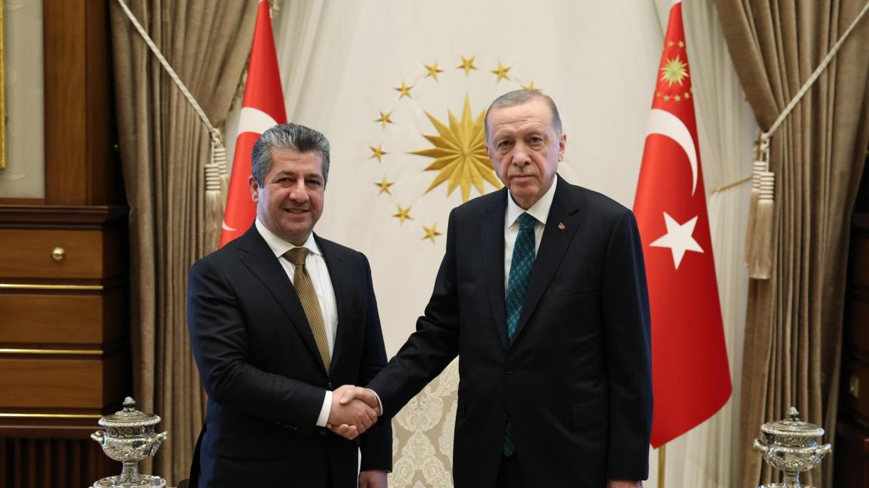 صدر ایردوان کی عراقی کرد علاقائی حکومت کے وزیر اعظم مسرور برزانی  سے ملاقات