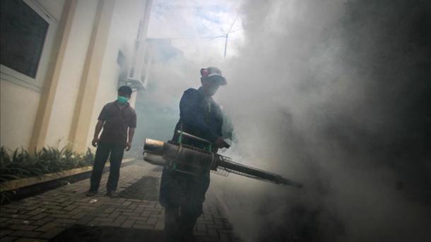 A dengue-láz esetek Indonéziában