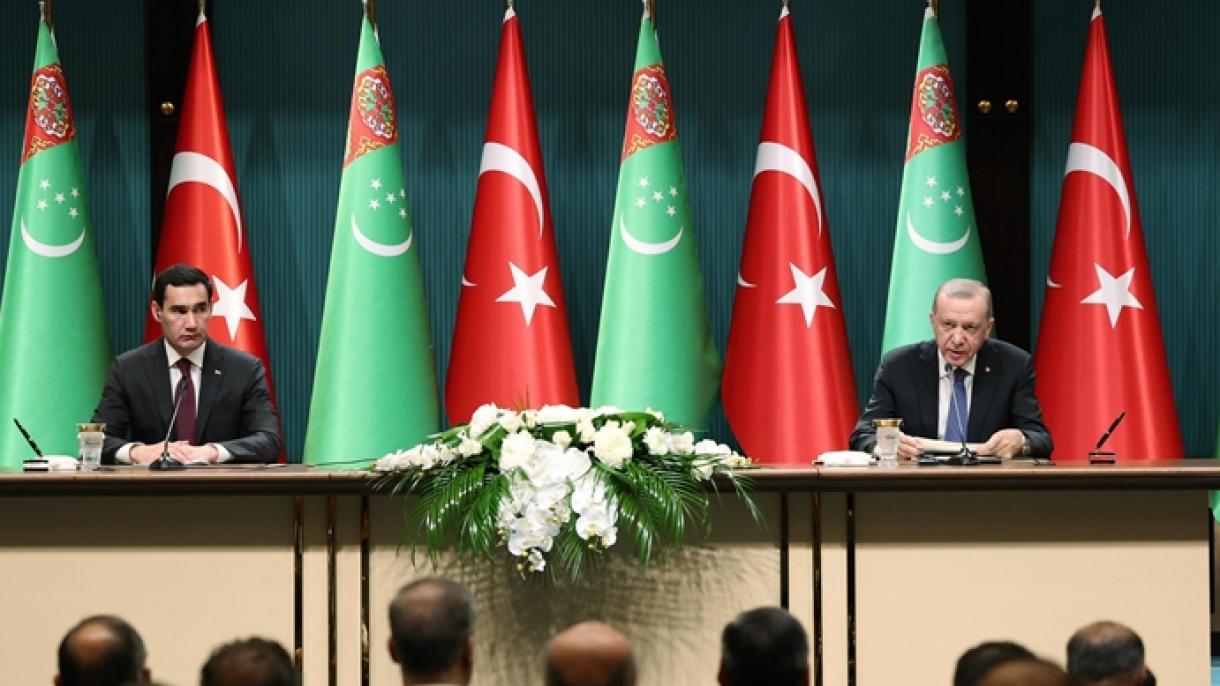 Conferința de presă comună Erdoğan-Berdimuhamedov