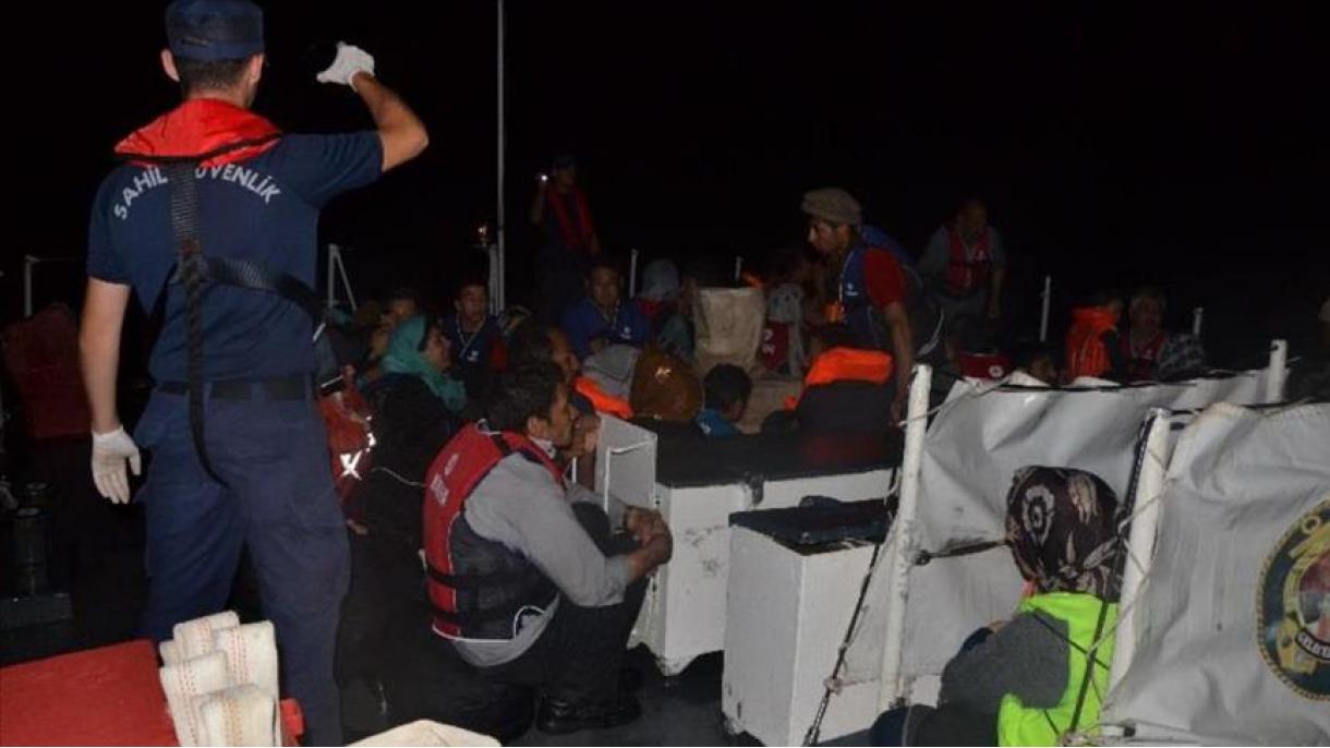 نجات 59 مهاجر غیرقانونی در سواحل بالیکسیر ترکیه