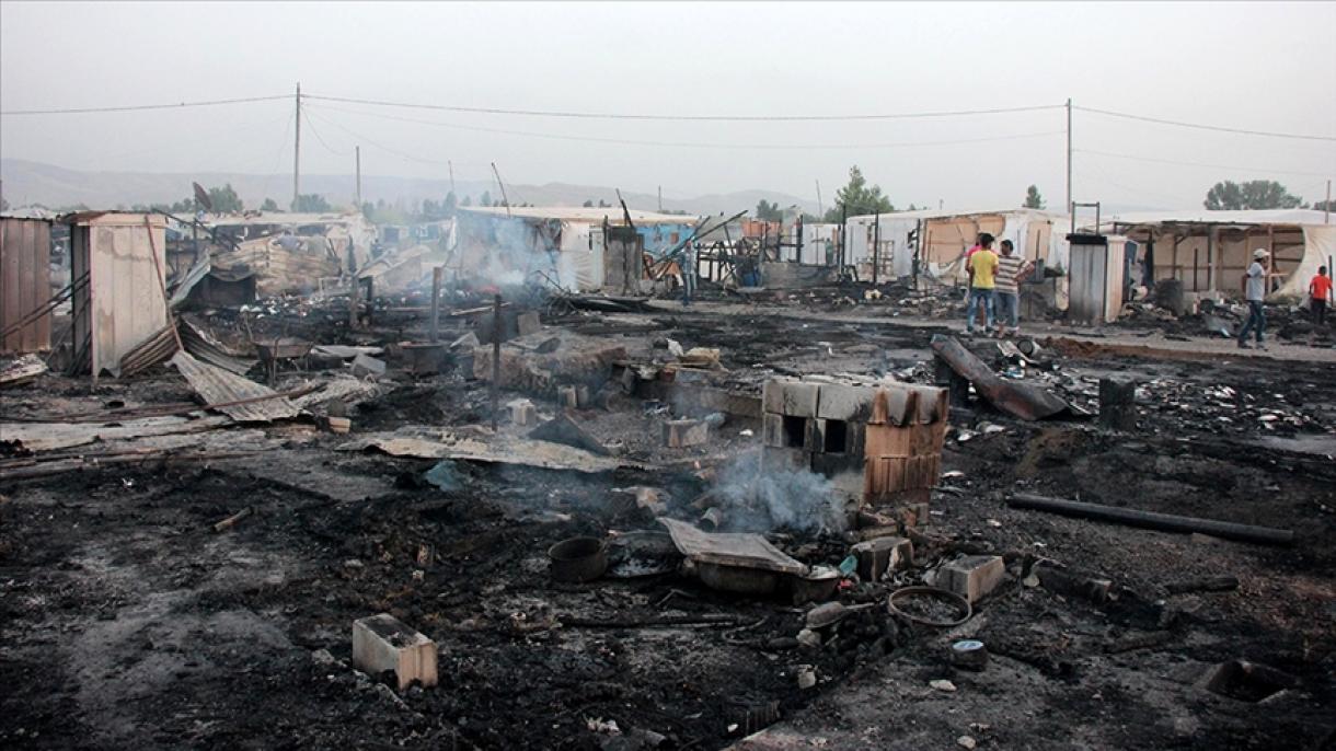 آتش‌سوزی در اردوگاه پناهندگان در یمن