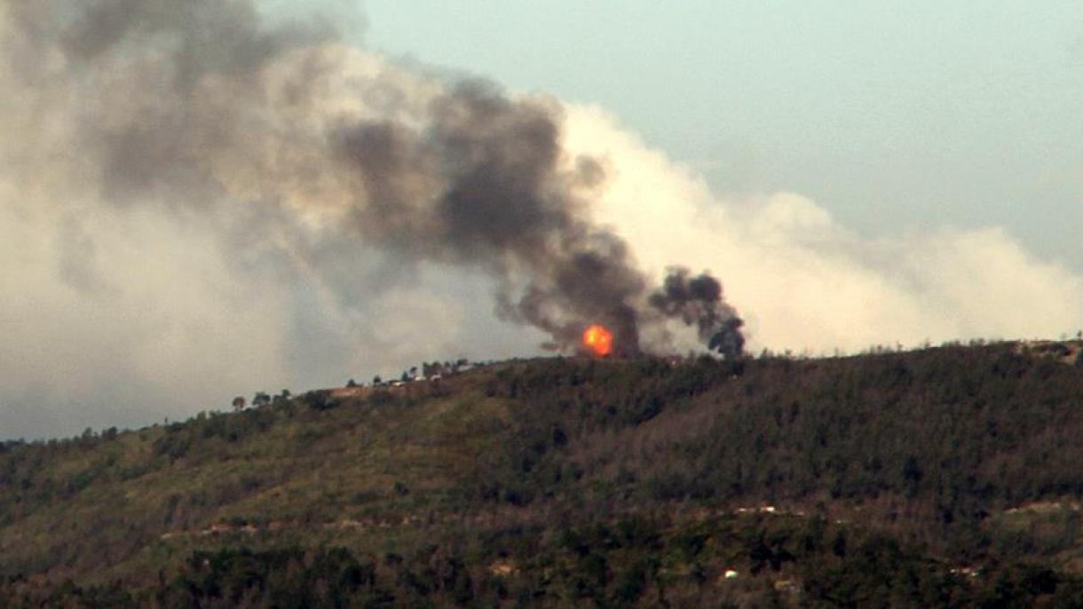 شامی جنگی طیاروں کی لازکیے کے علاقے ترکمین داع پر بمباری