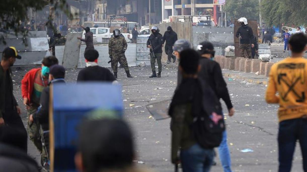 در تظاهرات در بغداد 2 عضو نیروهای امنیتی مجروح شد