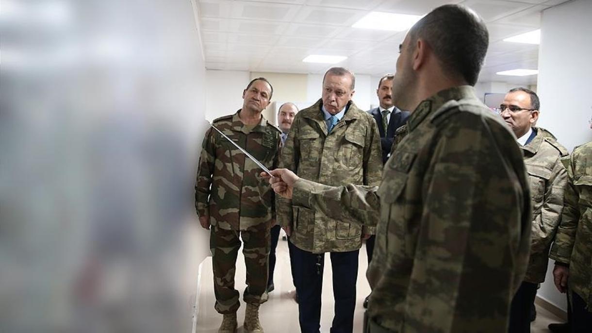 اردوغان در مرکز عملیات شاخه زیتون در ختای حضور یافت