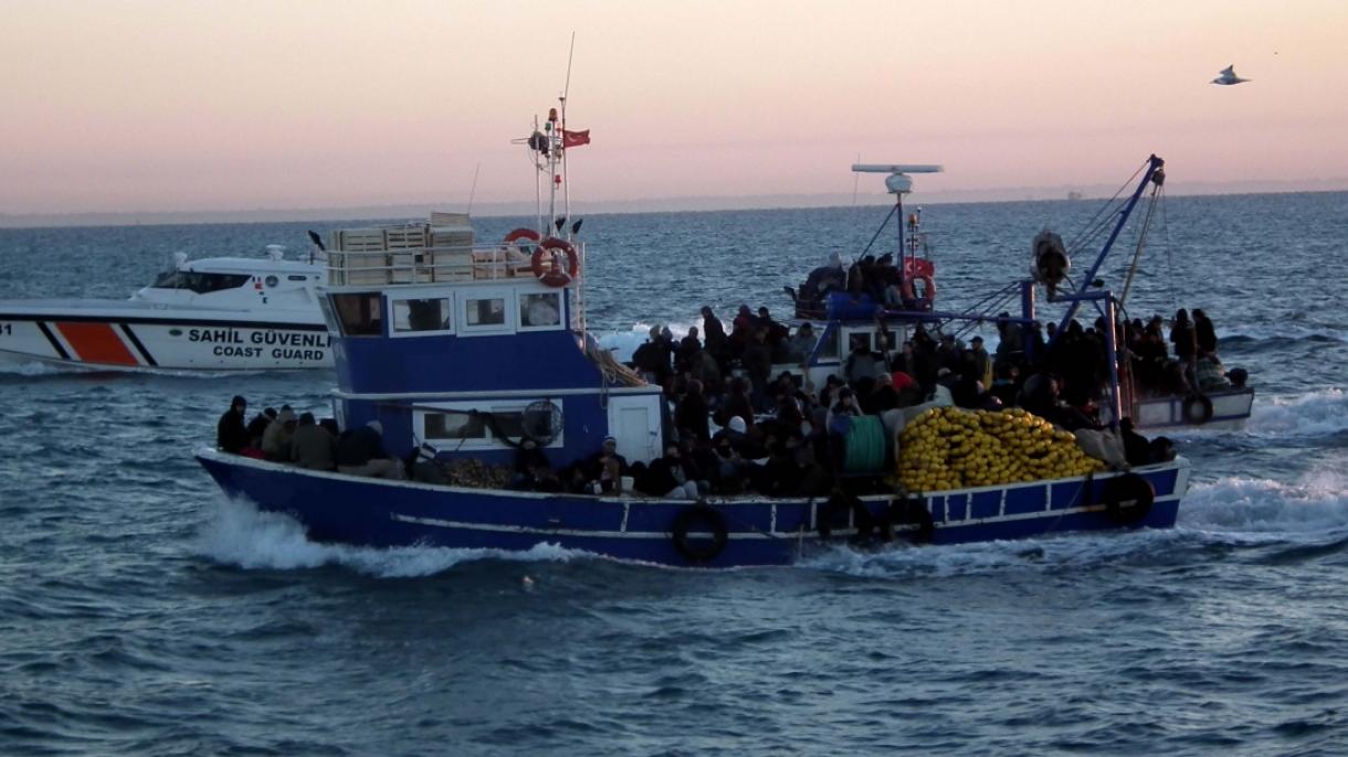 نجات صد مهاجر قاچاق از خطر غرق شدن از سوی اکیب های امنیت ساحل