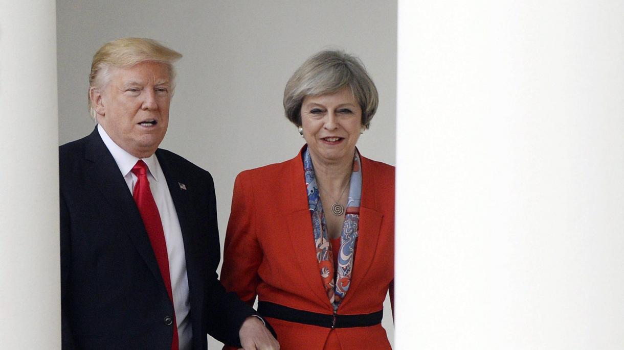 英国首相梅与美国总统特朗普举行电话会谈