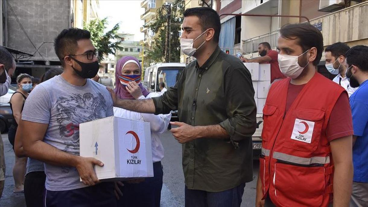 ادامه کمکهای هلال احمر تورکیه در بیروت
