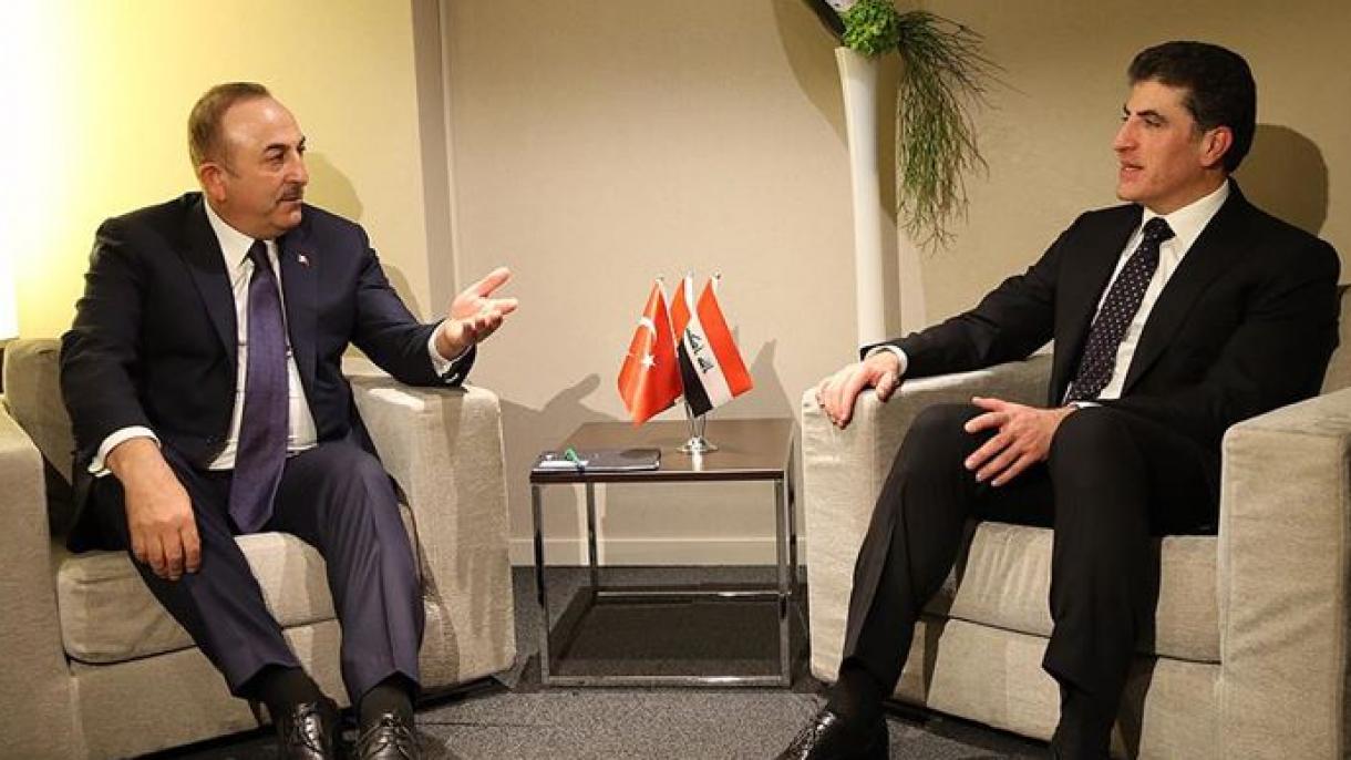 وزیر خارجہ میولود  چاوش اولو کی عراقی کرد علاقائی حکومت کے  صدر نیچروان برزانی سے ملاقات